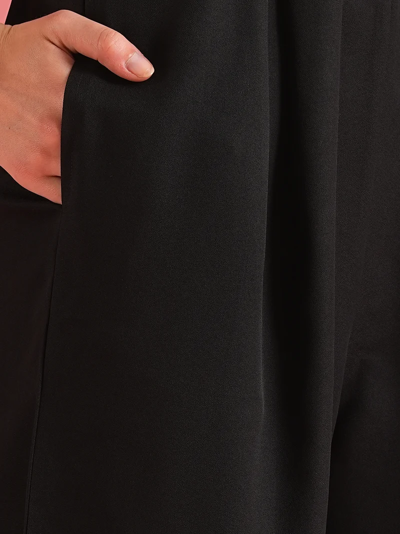 globus Black Globus Women Black Cowl Neck Party Jumpsuit for Women | Best Price UAE